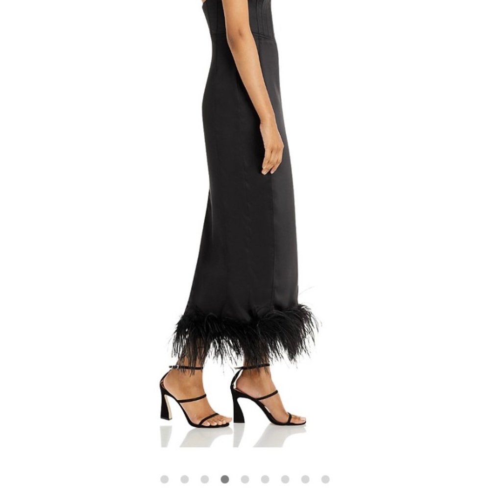 Aqua. Black silk dress (size small/2) . - Picture 3 of 5